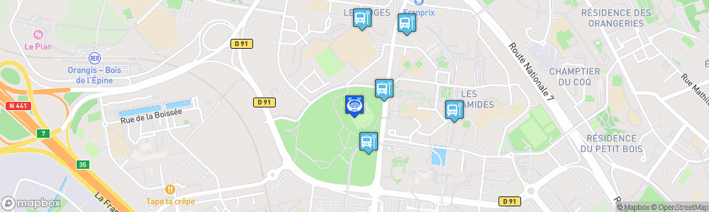 Static Map of Stade Parc des Loges