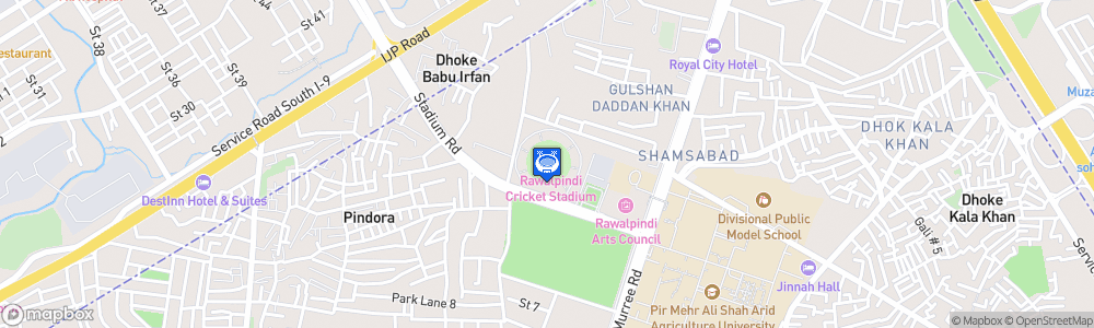 Static Map of Rawalpindi Cricket Stadium