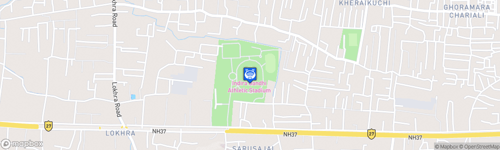 Static Map of Indira Gandhi Athletic Stadium