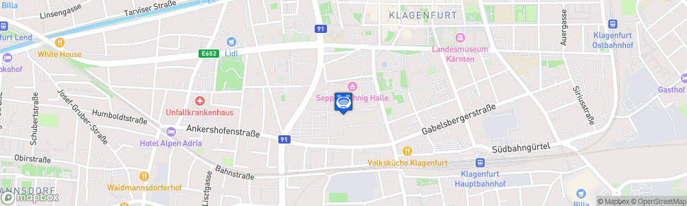 Static Map of Eissportzentrum Klagenfurt
