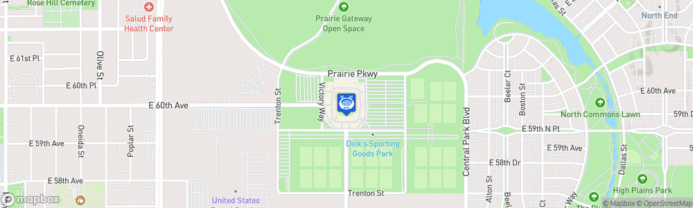 Static Map of Dick's Sporting Goods Park