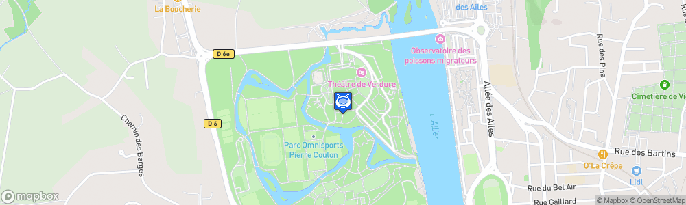 Static Map of Palais des Sports Pierre Coulon
