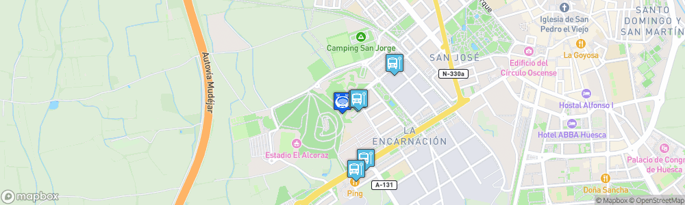 Static Map of Palacio Municipal de Deportes - Huesca