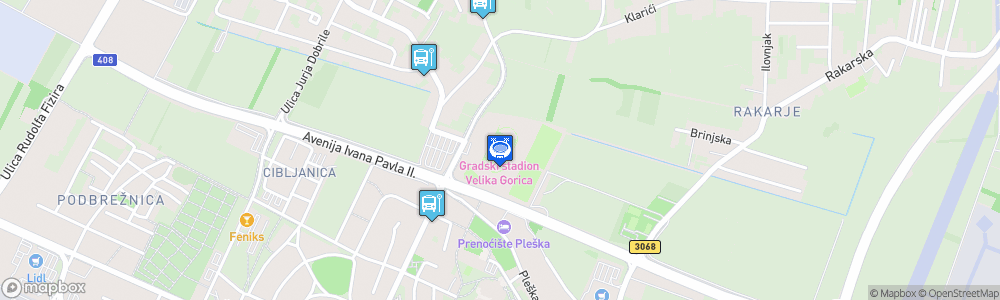 Static Map of Gradski Stadion Velika Gorica