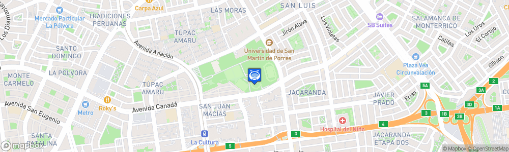 Static Map of La Videna athletic stadium