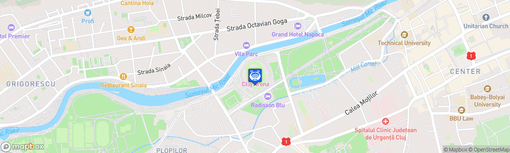 Static Map of Cluj Arena