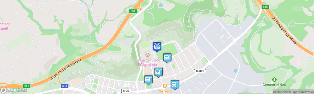 Static Map of Polideportivo de Les Comes