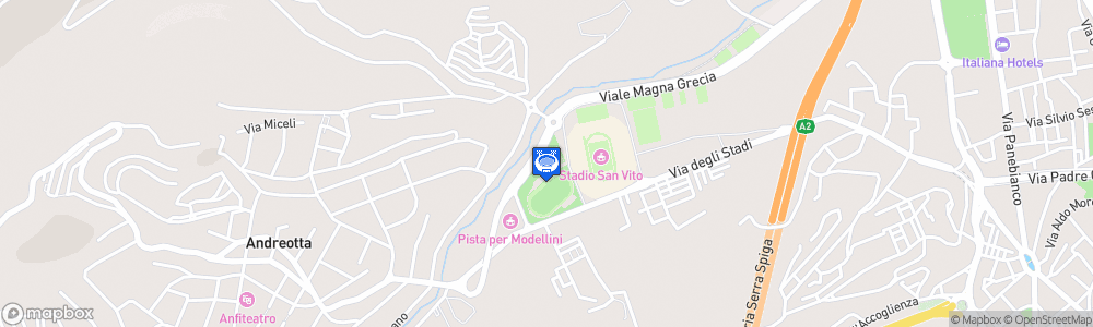 Static Map of Stadio comunale San Vito-Gigi Marulla