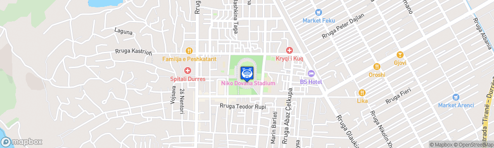 Static Map of Stadiumi Niko Dovana