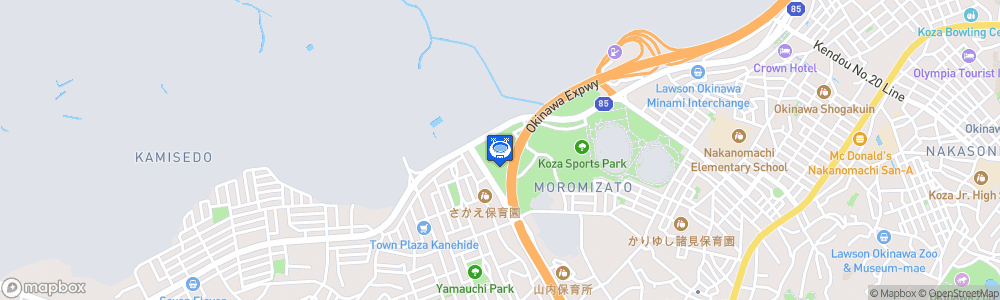 Static Map of Okinawa City Multi-Purpose Arena