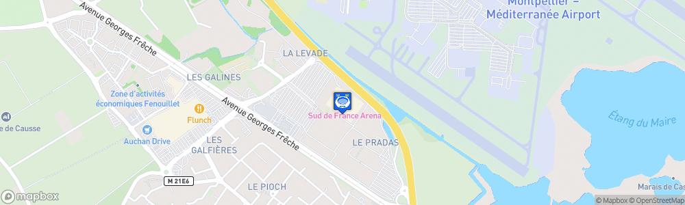Static Map of Sud de France Arena