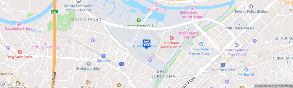Static Map of Nissan Stadium, Yokohama