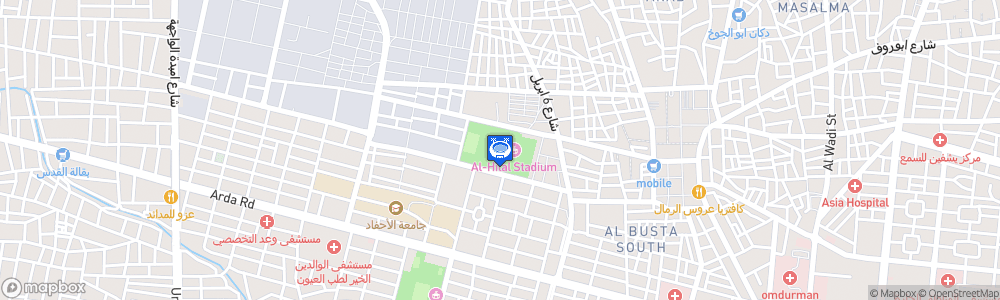 Static Map of Al Hilal Stadium
