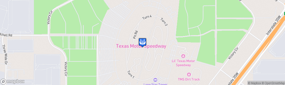 Static Map of Texas Motor Speedway