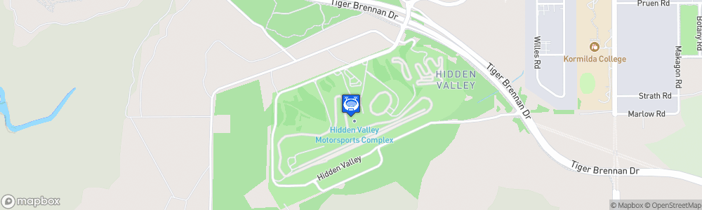 Static Map of Hidden Valley Raceway