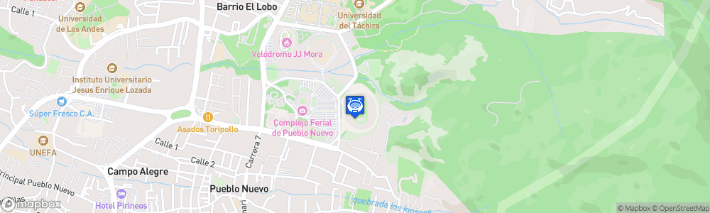 Static Map of Estadio Polideportivo de Pueblo Nuevo