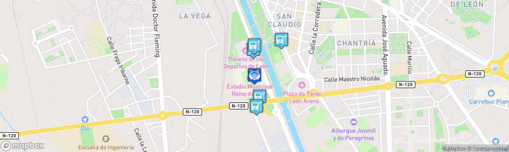Static Map of Estadio Municipal Reino de León