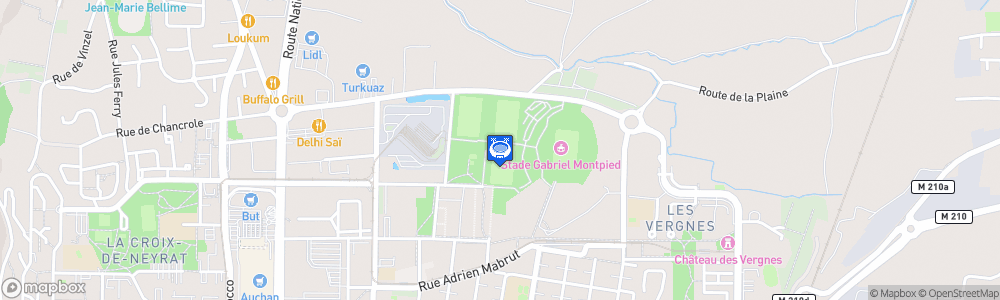 Static Map of Stade Gabriel-Montpied
