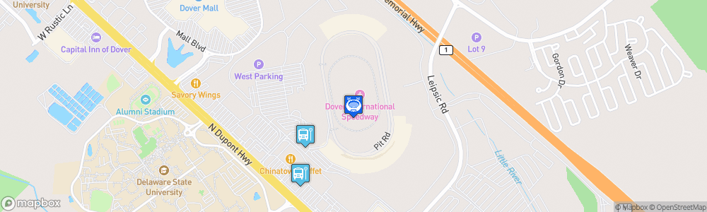 Static Map of Dover International Speedway