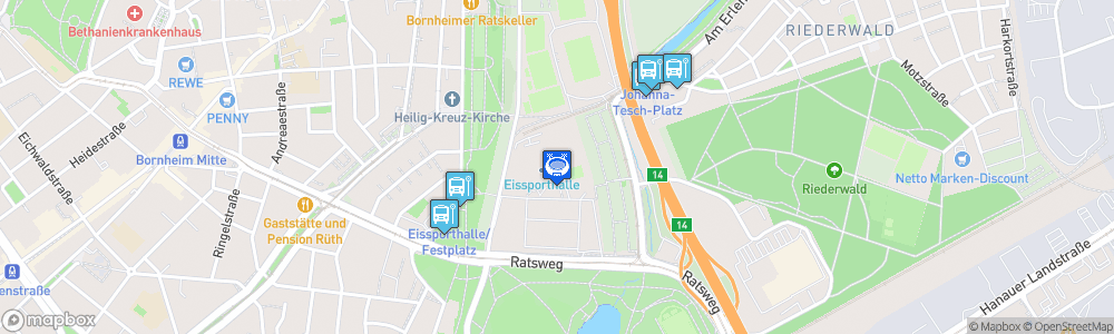 Static Map of Eissporthalle Frankfurt