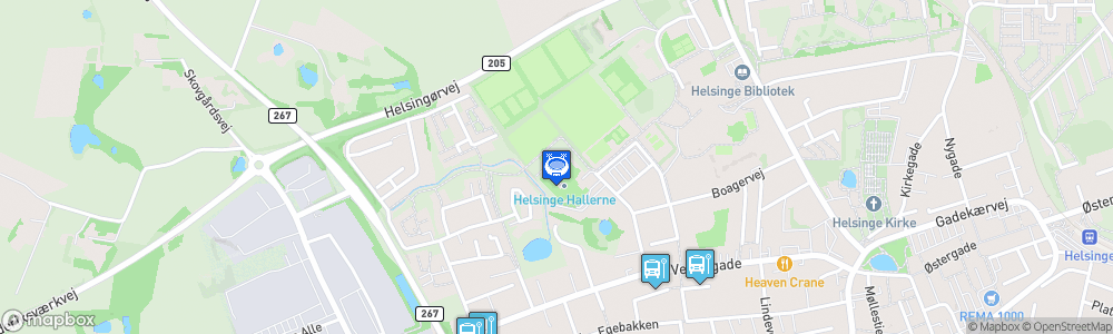 Static Map of Helsinge-Hallen