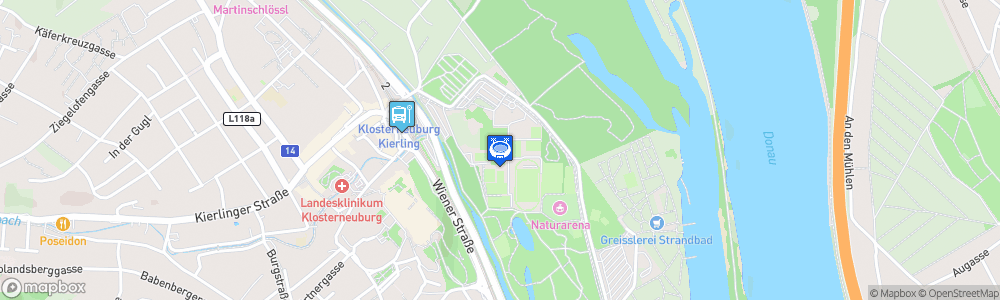 Static Map of Freizeitzentrum Klosterneuburg