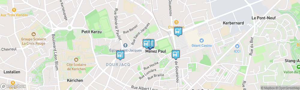 Static Map of Stade Ménez-Paul