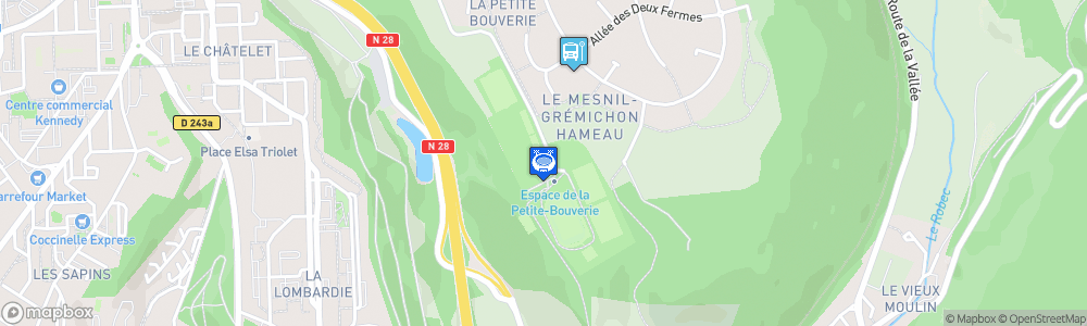 Static Map of Centre sportif de la Petite-Bouverie
