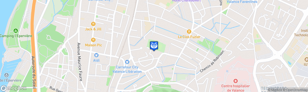 Static Map of Stade des Baumes