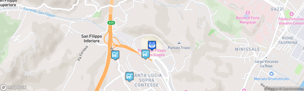 Static Map of Stadio San Filippo - Franco Scoglio