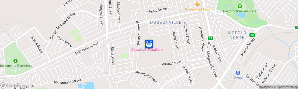Static Map of Dobsonville Stadium