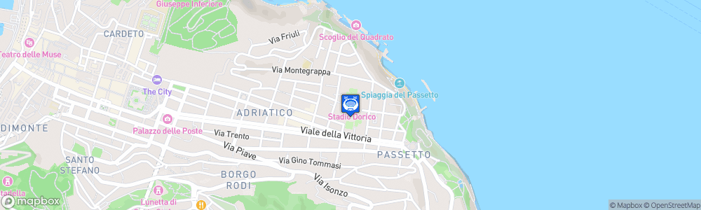 Static Map of Stadio Dorico