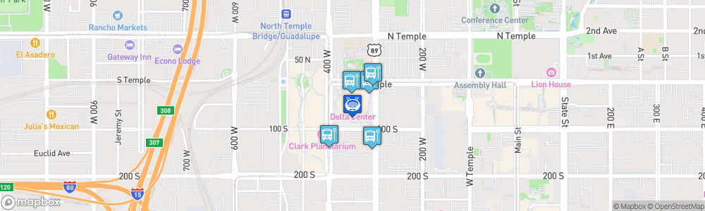Static Map of Vivint Smart Home Arena
