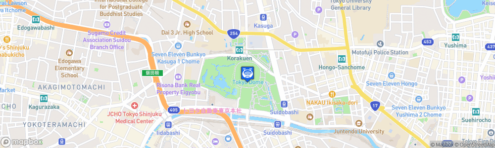 Static Map of Tokyo Dome