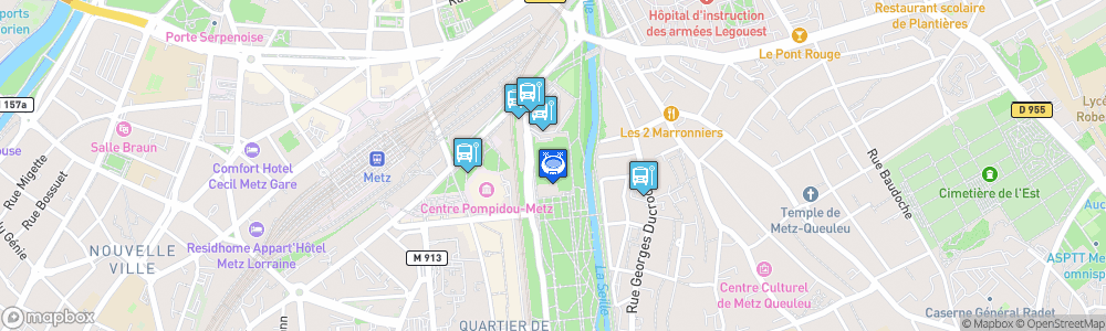 Static Map of Palais omnisports Les Arènes
