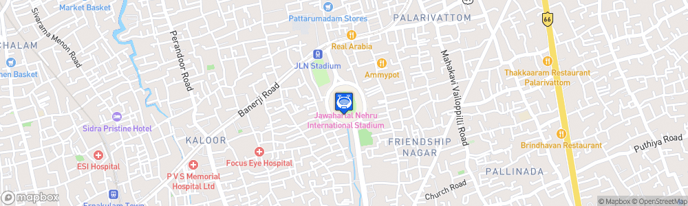 Static Map of Jawaharlal Nehru Stadium, Kochi