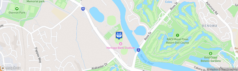 Static Map of Carrara Stadium