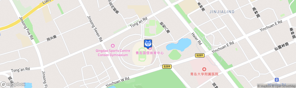 Static Map of Qingdao Sports Center