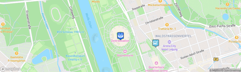 Static Map of Red Bull Arena - Leipzig