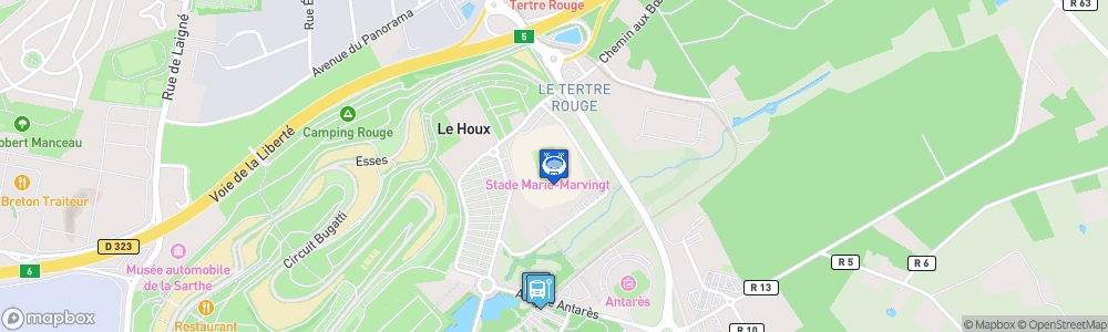 Static Map of Stade Marie-Marvingt