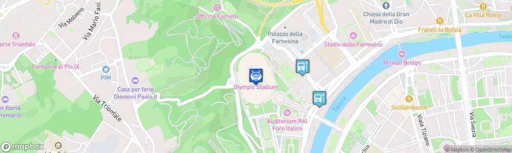Static Map of Stadio Olimpico - Roma