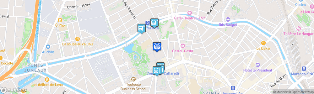 Static Map of Petit palais des sports de Toulouse