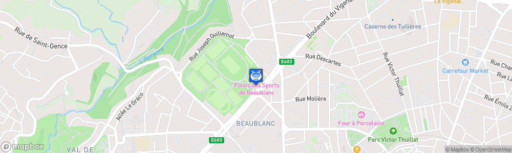 Static Map of Palais des Sports de Beaublanc