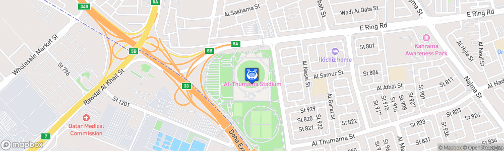 Static Map of Al Thumama Stadium