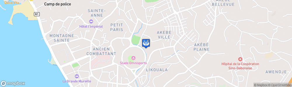 Static Map of Palais des Sports de Libreville