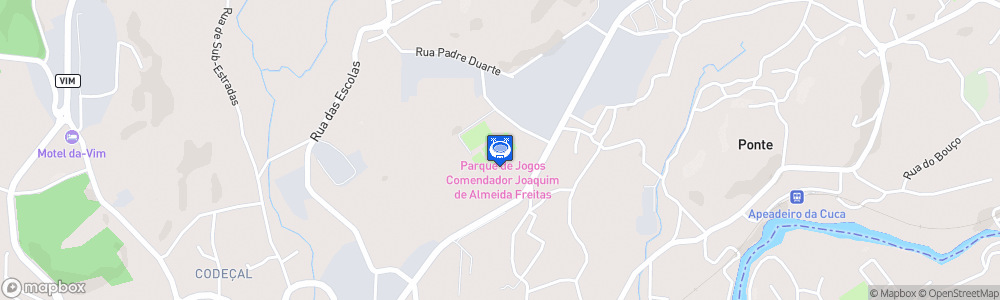 Static Map of Parque de Jogos Comendador Joaquim de Almeida Freitas