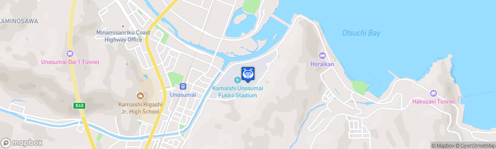 Static Map of Kamaishi Recovery Memorial Stadium